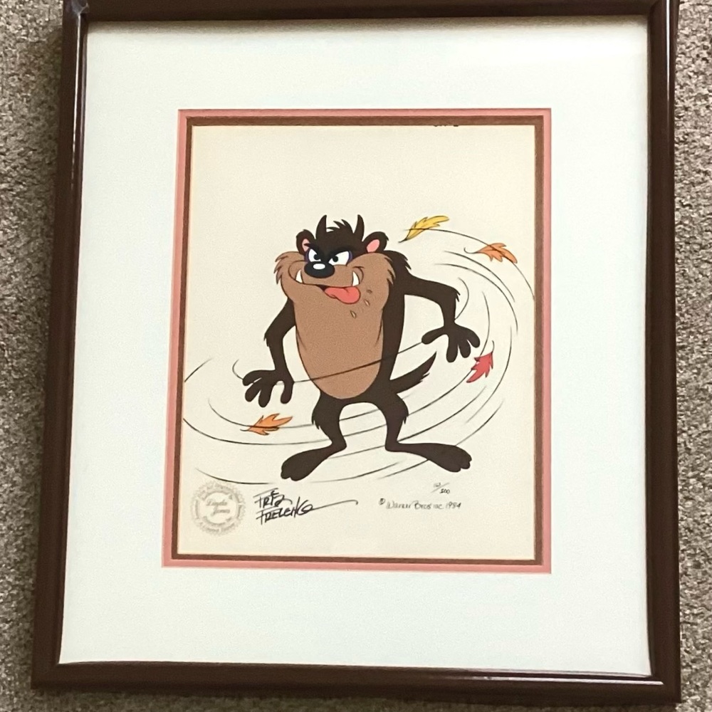 “Tasmanian Devil” by Friz Freleng Limited Edition Cel 1984 Warner Bros 163/200